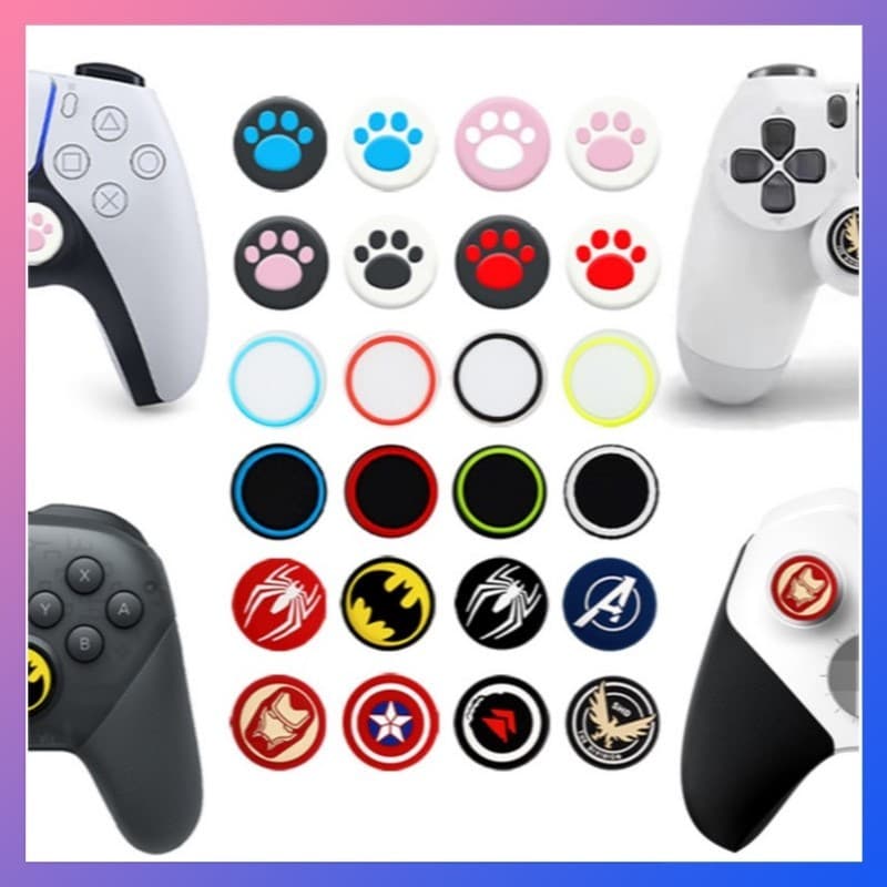 Par de Grip borracha Protetora de Silicone para Analógicos de Controles de PS5, PS4, Xbox Series, One e 360