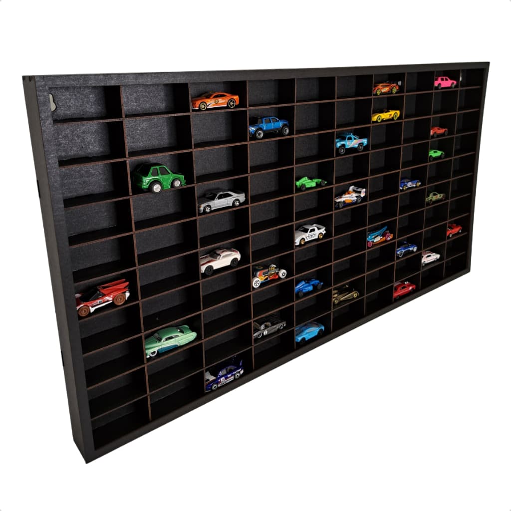 Expositor Porta Hot Wheels 100 Carrinhos Escala 1:64 Pintado Estante Resistente MDF