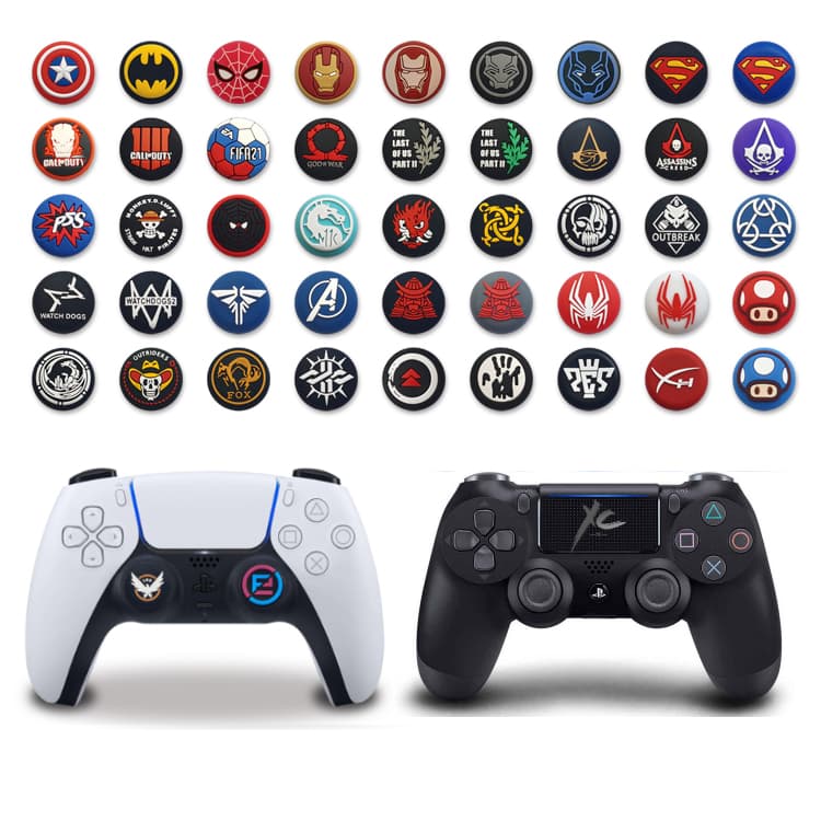 Par de Grip borracha Protetora de Silicone para Analógicos de Controles de PS4, PS5, Xbox One e 360