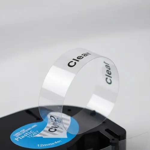 Fita Dymo 12267 LetraTag 12mm Transparente Compatível LT-100H LT-100T XR Alta Qualidade e Durabilidade