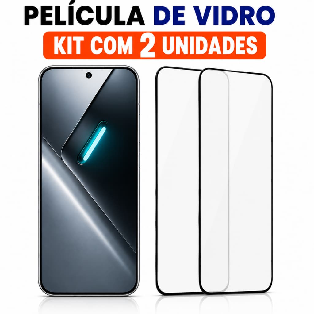 Kit 2 Películas de Vidro 3D Para Xiaomi Poco X8 Pro + Kit Limpeza