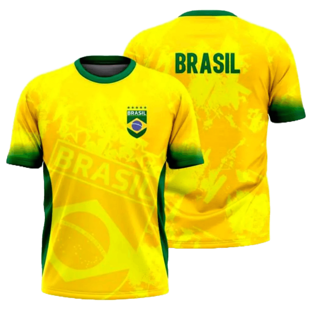 Camisa do Brasil Amarela Camiseta Futebol Torcedor MODELO  2