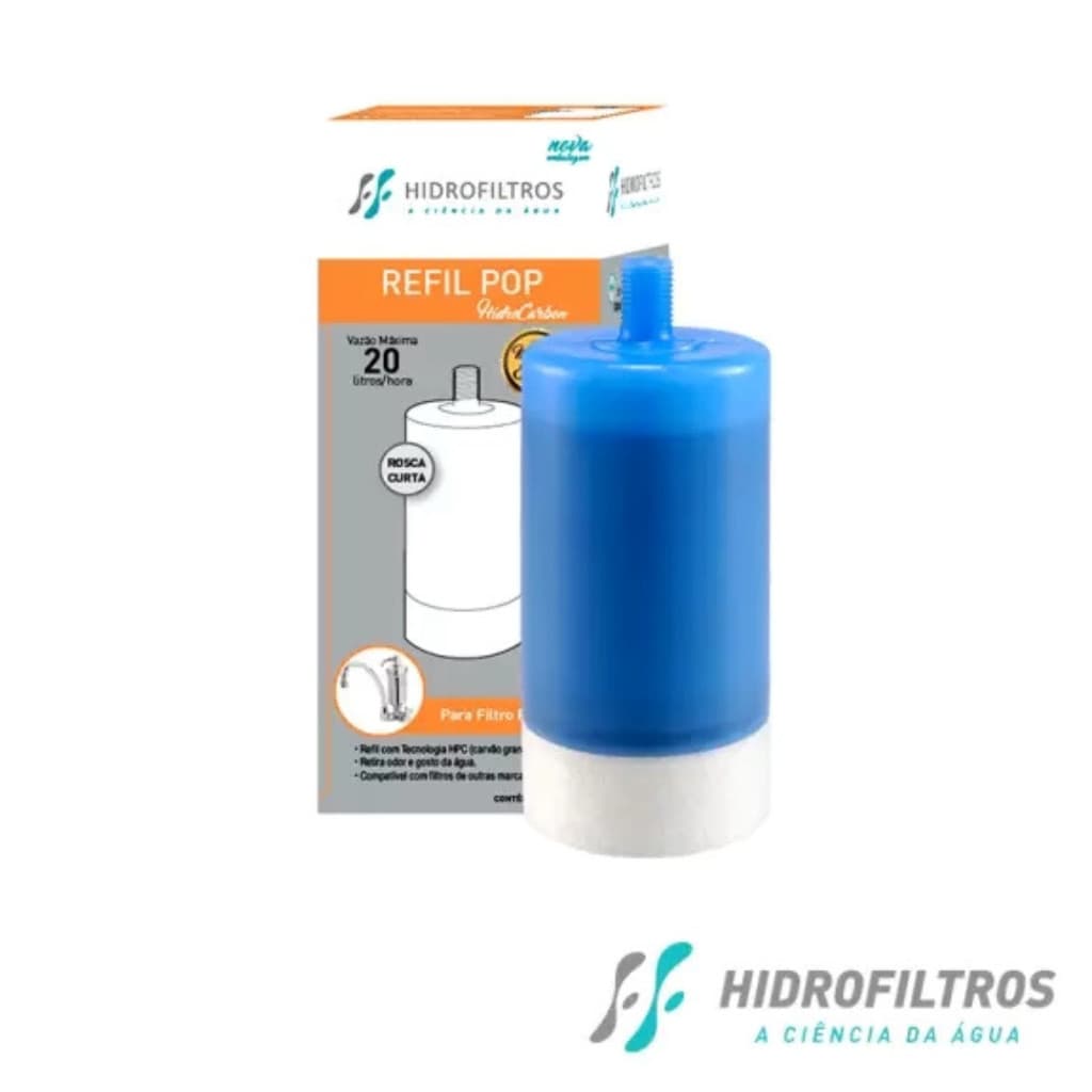 Refil Purificador Água Pop Original  Rosca Curta Bica Movel