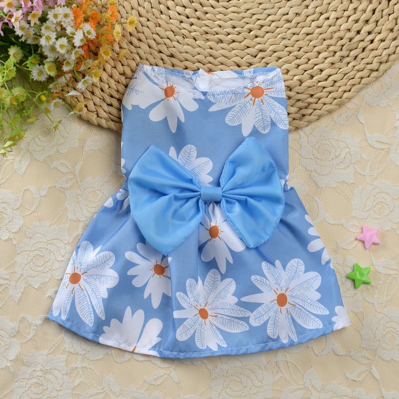 2025 Primavera/Verão Novo Vestido Floral De Princesa Para Cachorro Pequeno , Adequado Pelúcia E Gatos , Saia Adorável An