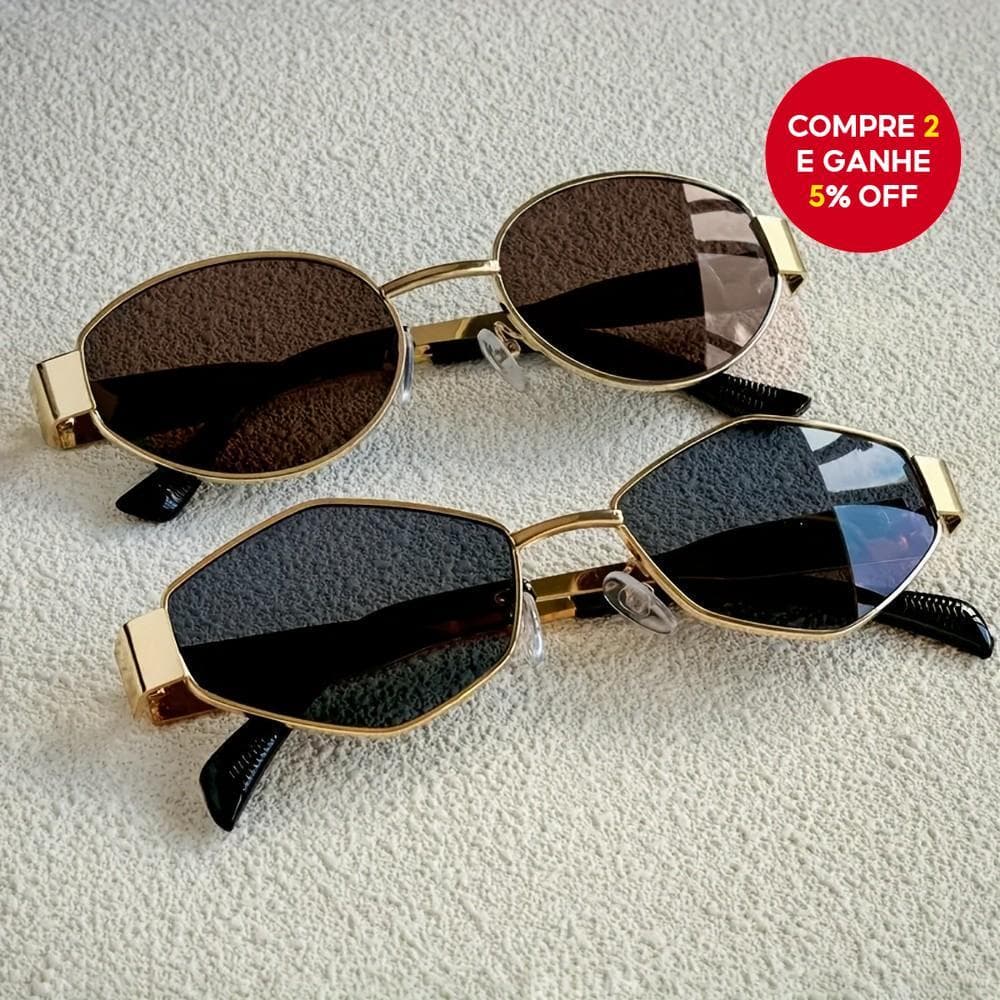 Óculos De Sol Ovais Vintage Com Proteção UV400 , Armação De Metal Para Mulheres E Homens