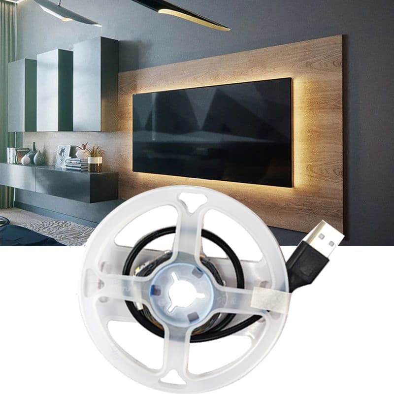 2835 Luzes De Tira LED – 5V USB Branco Quente Para Decoração De Quarto Luz De Fundo De TV Festival De Primavera De Ano N