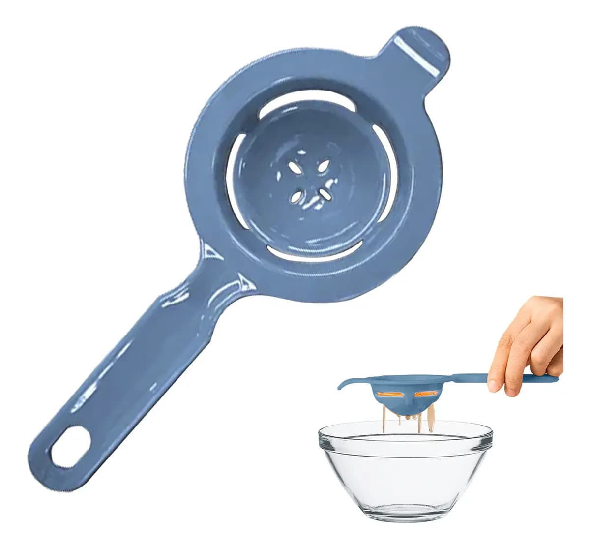 Separador de Clara e Gema de Ovos - Utensílios Cozinha com Material Grau Alimentício, Antissuja e Funcional ZOLELE EW02