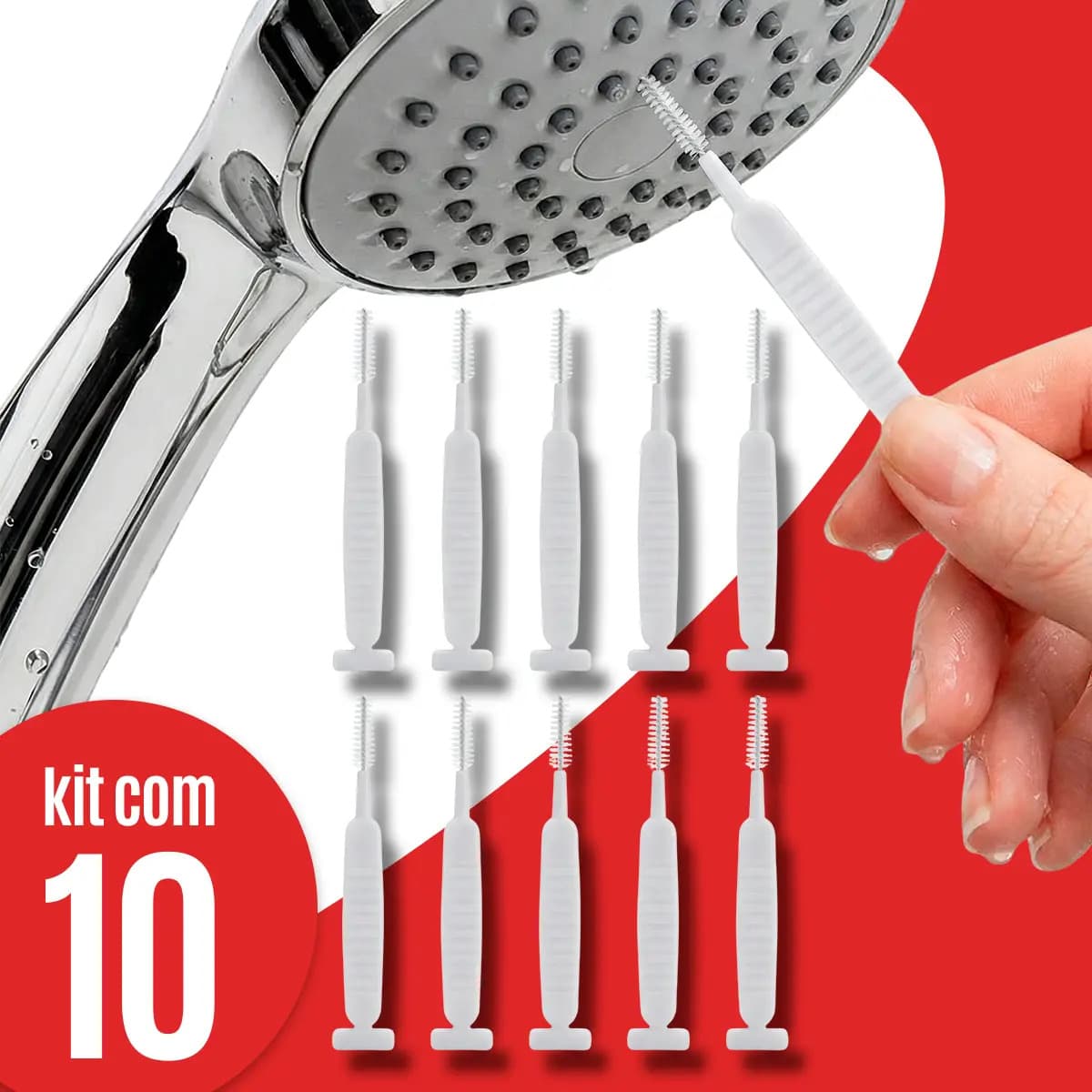 Kit 10 Escova de limpeza Desentupidor Chuveiro Limpador Boa Dica®