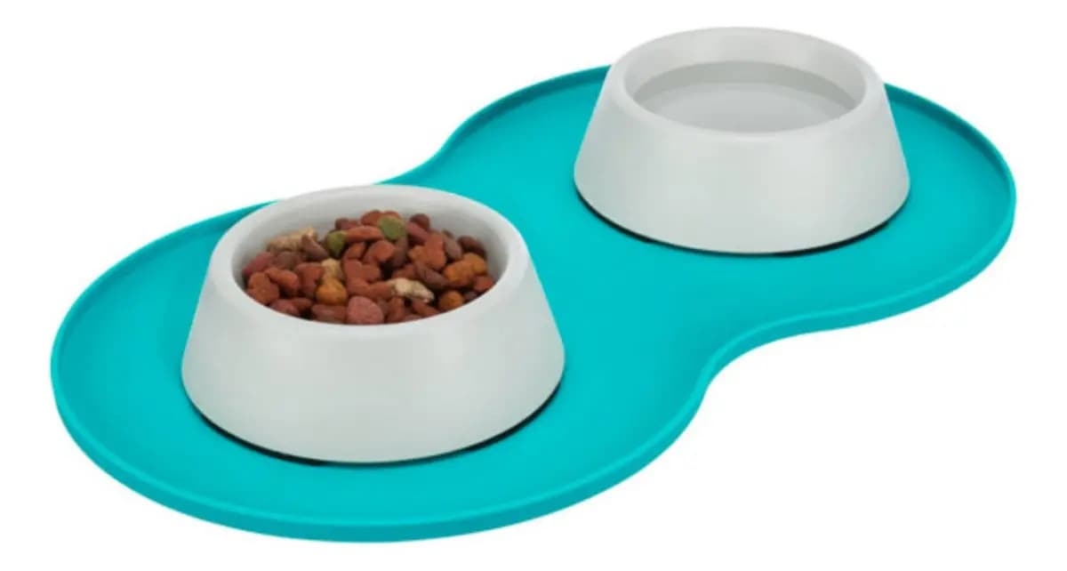 Tapete Antiderrapante Para Comedouro Pet Em Silicone - Redondo