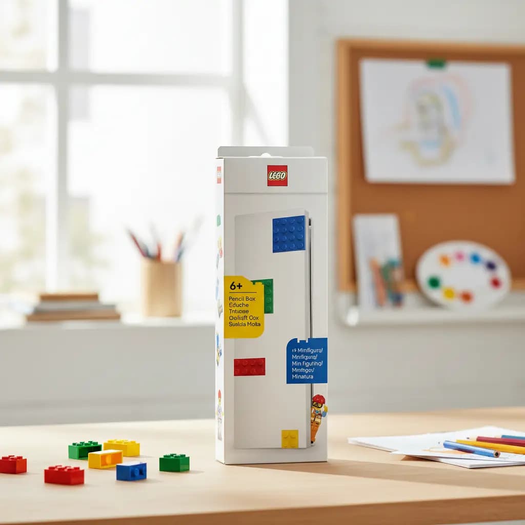 Estojo Escolar Lego Com Minifigura Inclusa Branco Lego
