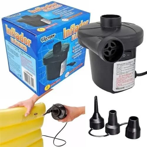 Bomba Elétrica Inflador Encher Colchão Bóia Piscinas Western