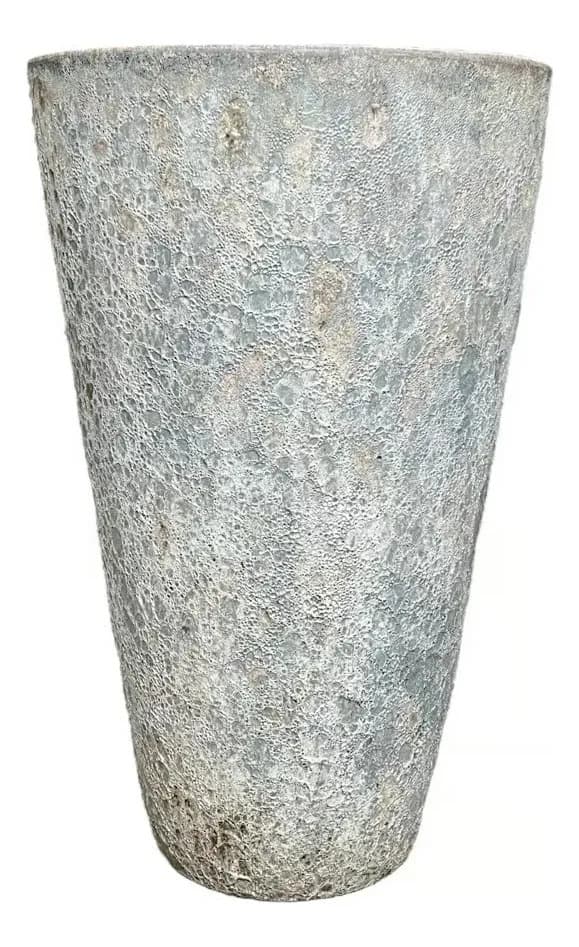 Vaso Vietnamita Sydney Volcanic D42cm X A68cm Cinza Vulcânico
