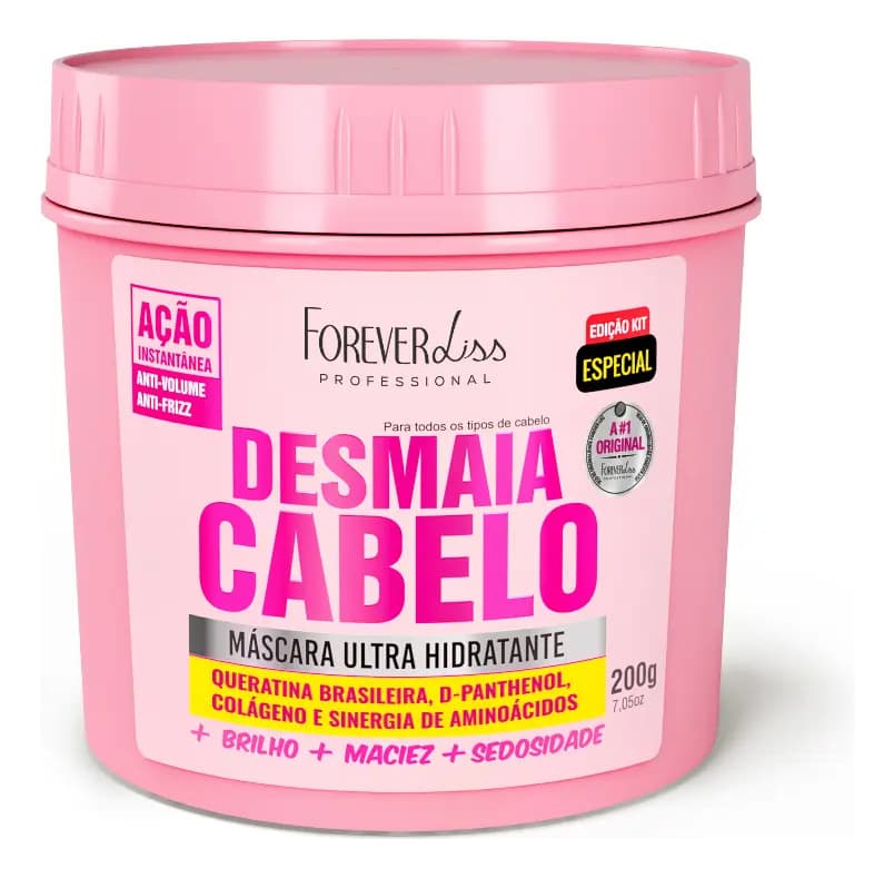Máscara Ultra Hidratante Desmaia Cabelo Forever Liss 200g