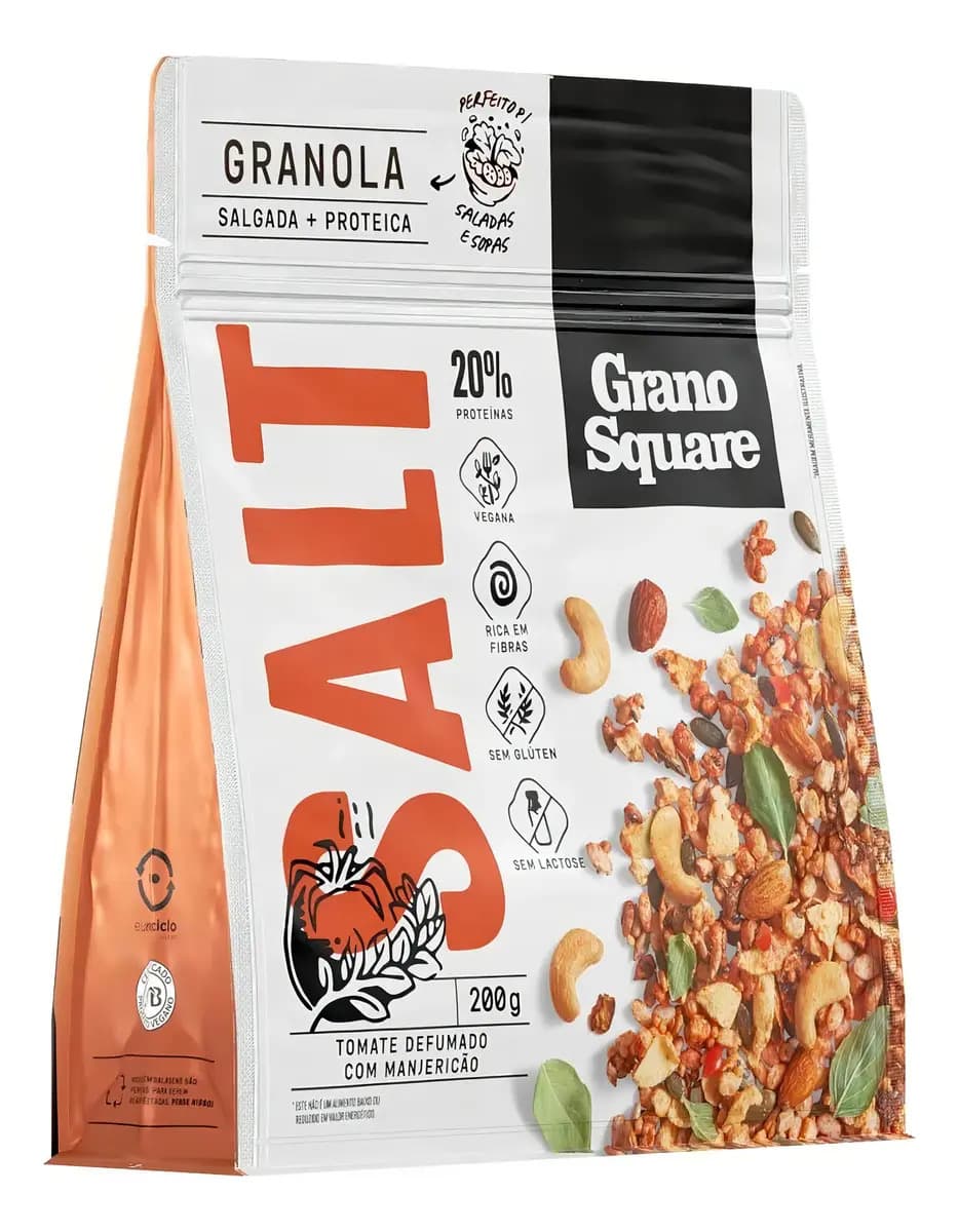 Granola Salt Tomate com Manjericão GranoSquare 200g
