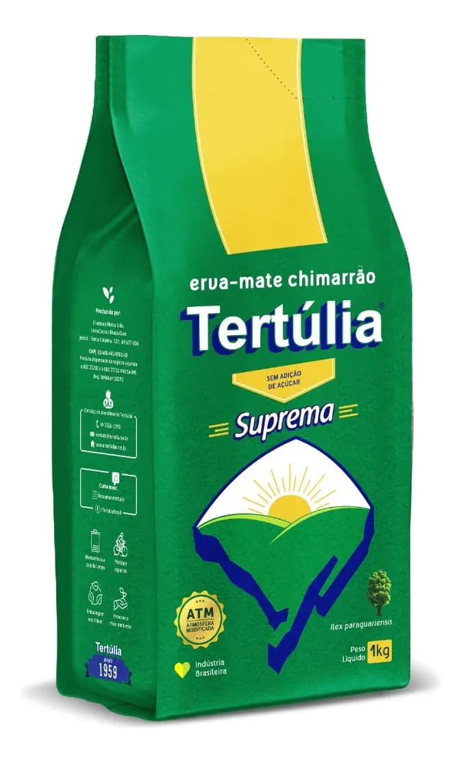 Erva-Mate Tertúlia Chimarrão Suprema 1kg sem Glúten Moagem Fina